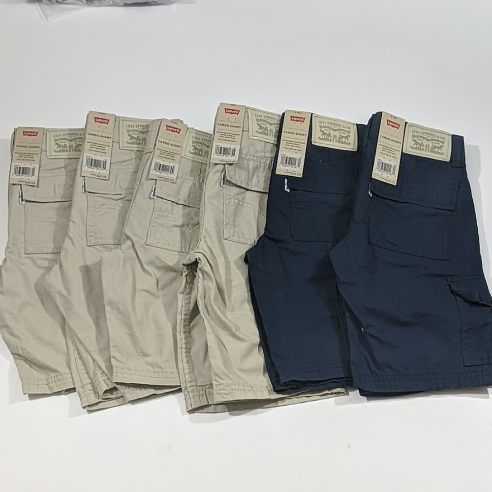 Levis boys cargo shorts lot of 6
